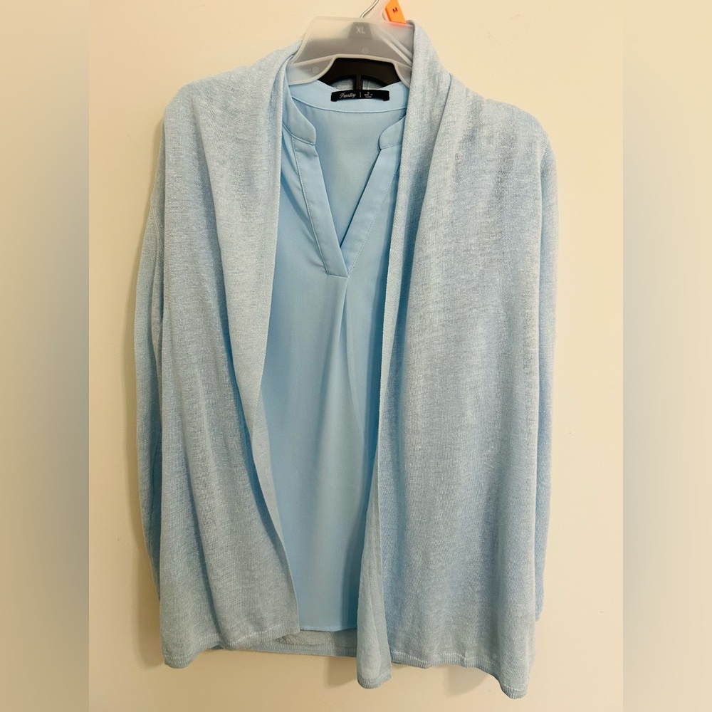 Rachel Zoe Spring Bundle Two Linen Cardigans with Top